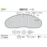 Valeo Bremsbelagsatz 598112 Valeo Bremsbelagsatz 598112