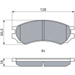 Bosch Bremsbelagsatz 0 986 460 981
