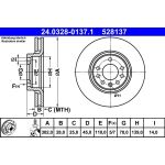 ATE Bremsscheibe Opel Vorderachse Signum/Vectra 02- PowerDisc 24.0328-0137.1 ATE Bremsscheibe Opel Vorderachse Signum/Vectra 02- PowerDisc 24.0328-0137.1
