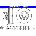 Bremsscheibe Opel P. Combo/Corsa/Tigra 1.3-1.7 D 00 24.0124-0166.1 Bremsscheibe Opel P. Combo/Corsa/Tigra 1.3-1.7 D 00 24.0124-0166.1