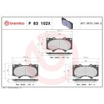 BREMBO Bremsklötze VA P 83 102X BREMBO Bremsklötze VA P 83 102X