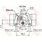 TRW Radbremszylinder BWH232 TRW Radbremszylinder BWH232