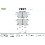 Valeo Bremsbelagsatz 598933 Valeo Bremsbelagsatz 598933