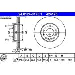 Bremsscheibe Mazda S. 323/626/6/Premacy 98-07 24.0124-0175.1 Bremsscheibe Mazda S. 323/626/6/Premacy 98-07 24.0124-0175.1