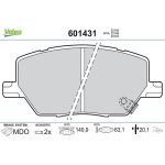 Valeo Bremsbelagsatz 601431 Valeo Bremsbelagsatz 601431