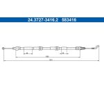 ATE Handbremsseil 24.3727-3416.2 ATE Handbremsseil 24.3727-3416.2