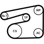 CONTINENTAL CTAM Keilrippenriemensatz 5PK1546K1 CONTINENTAL CTAM Keilrippenriemensatz 5PK1546K1
