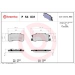 BREMBO Bremsklötze HA P 54 031 BREMBO Bremsklötze HA P 54 031