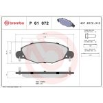 BREMBO Bremsklötze VA P 61 072 BREMBO Bremsklötze VA P 61 072