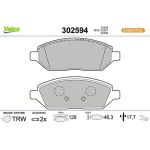 Valeo Bremsbelagsatz 302594 Valeo Bremsbelagsatz 302594