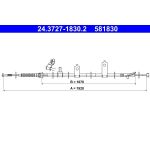 ATE Handbremsseil 24.3727-1830.2 ATE Handbremsseil 24.3727-1830.2