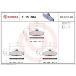 BREMBO Bremsklötze HA P 15 004 BREMBO Bremsklötze HA P 15 004