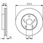 Bosch Automotive Bremsscheibe 0986479R45 Bosch Automotive Bremsscheibe 0986479R45