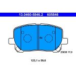 Bremsbelagsatz Toyota P. Avensis 2.0 01-09 13.0460-5846.2 Bremsbelagsatz Toyota P. Avensis 2.0 01-09 13.0460-5846.2