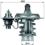 Thermostateinsatz mit Dichtung TX 76 88D Thermostateinsatz mit Dichtung TX 76 88D