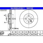 Bremsscheibe Bmw S. 3 1.6-2.7 83-94 Power Disc 24.0322-0122.1 Bremsscheibe Bmw S. 3 1.6-2.7 83-94 Power Disc 24.0322-0122.1