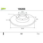 VALEO Bremsscheibe 186268