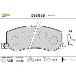 Valeo Bremsbelagsatz 598986 Valeo Bremsbelagsatz 598986