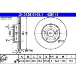 Bremsscheibe Toyota P. Rav4 1.8-2.4 4Wd 00-05 24.0125-0143.1 Bremsscheibe Toyota P. Rav4 1.8-2.4 4Wd 00-05 24.0125-0143.1
