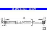 ATE Bremsschlauch 24.5112-0436.3 ATE Bremsschlauch 24.5112-0436.3