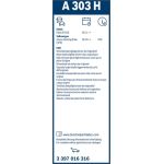 Bosch Scheibenwischer Aerotwin A303H BOSCH Rear Aerotwin 3397016316 Bosch Scheibenwischer Aerotwin A303H BOSCH Rear Aerotwin 3397016316