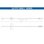 ATE Handbremsseil 24.3727-3609.2 ATE Handbremsseil 24.3727-3609.2