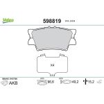 Valeo Bremsbelagsatz 598819 Valeo Bremsbelagsatz 598819
