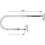 Bosch Handbremsseil links/rechts 1987482720 Bosch Handbremsseil links/rechts 1987482720