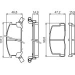 Bosch Bremsbelagsatz 0 986 494 412 Bosch Bremsbelagsatz 0 986 494 412