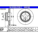 Bremsscheibe Bmw T. 1/3 2.0-2.5 03-13 Power Disc 24.0320-0195.1 Bremsscheibe Bmw T. 1/3 2.0-2.5 03-13 Power Disc 24.0320-0195.1