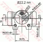 TRW Radbremszylinder BWH133 TRW Radbremszylinder BWH133