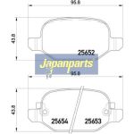 Japanparts Bremsbeläge PP-0208AF Japanparts Bremsbeläge PP-0208AF