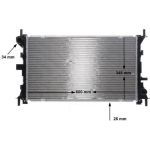 CR 628 000S MAHLE Motorkühler / Wasserkühler CR 628 000S, Schaltgetriebe, Netz 600 x 358 x 24 mm – u. a. für Ford Focus I (DAW, DBW), I Turnier (DNW), I Stufenheck (DFW) – OE Nummer 1061191 - l CR 628 000S MAHLE Motorkühler / Wasserkühler CR 628 000S, Schaltgetriebe, Netz 600 x 358 x 24 mm – u. a. für Ford Focus I (DAW, DBW), I Turnier (DNW), I Stufenheck (DFW) – OE Nummer 1061191 - l