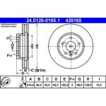Bremsscheibe Opel P. Astra 1.3-2.0 Cdti 09 24.0126-0165.1 Bremsscheibe Opel P. Astra 1.3-2.0 Cdti 09 24.0126-0165.1