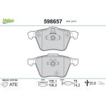 Valeo Bremsbelagsatz 598657 Valeo Bremsbelagsatz 598657