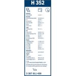 Bosch Wischerblatt H352 3397011430 Bosch Wischerblatt H352 3397011430