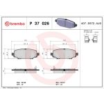 BREMBO Bremsklötze HA P 37 026 BREMBO Bremsklötze HA P 37 026