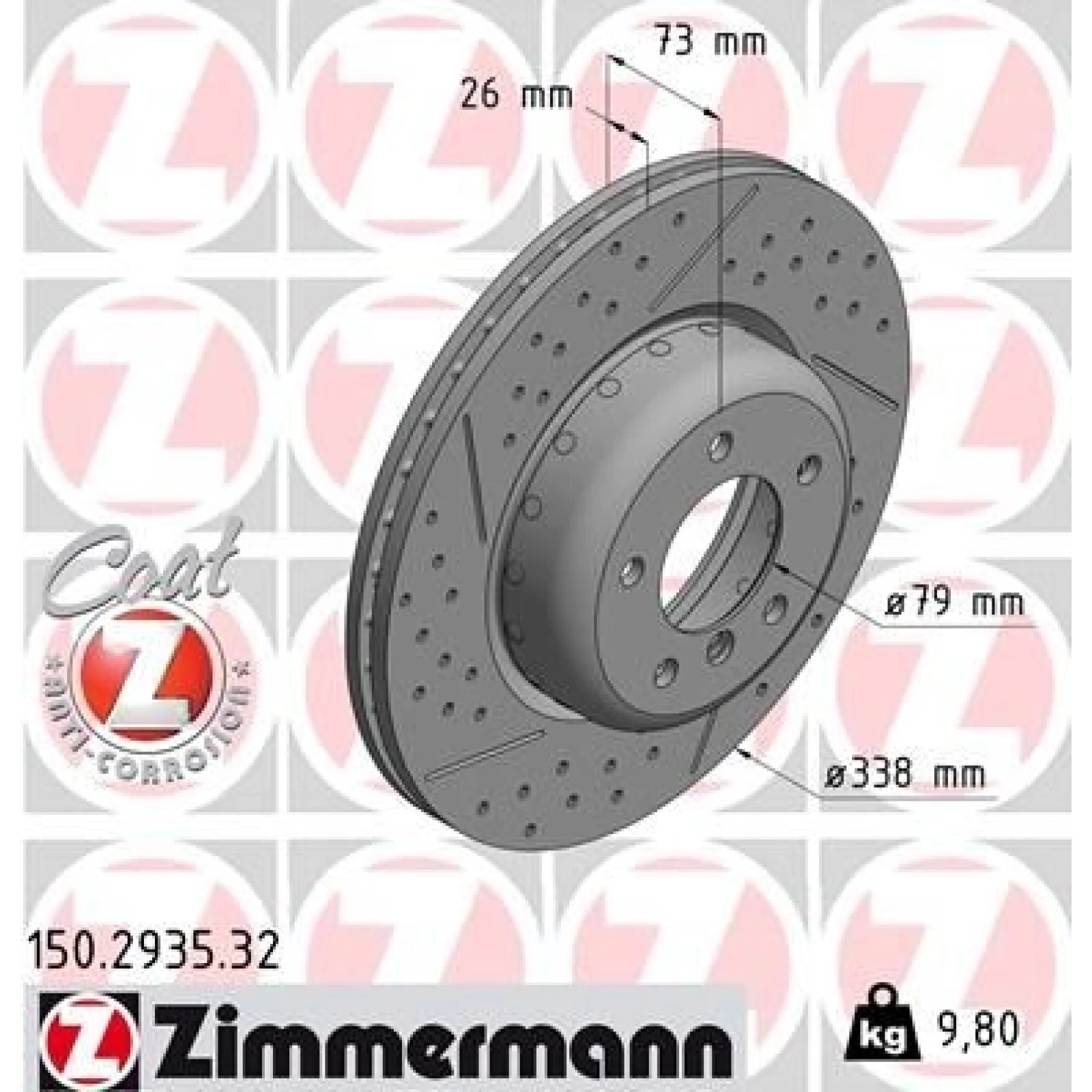 ZIMMERMANN Bremsscheibe 150.2935.32