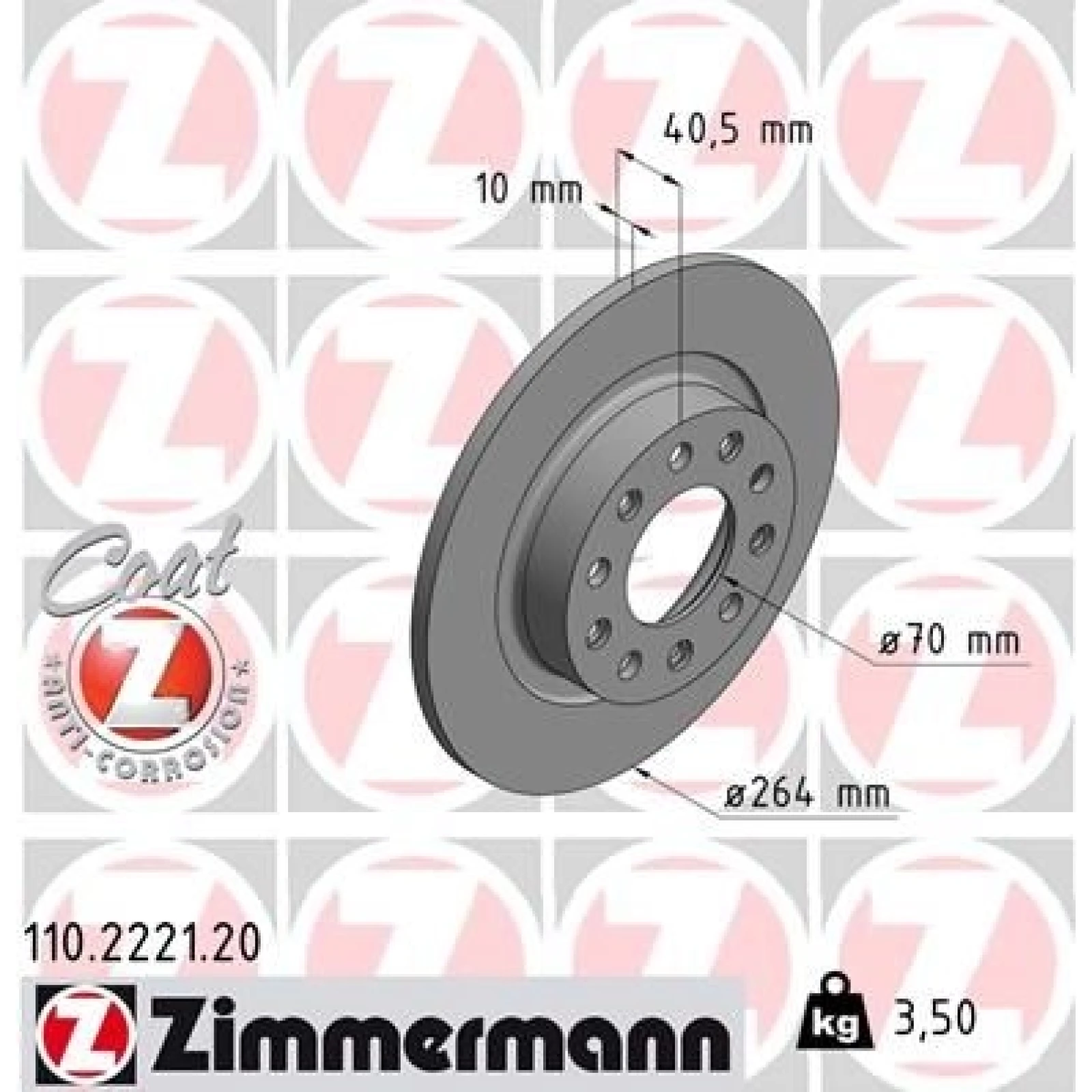 ZIMMERMANN Bremsscheibe 110.2221.20