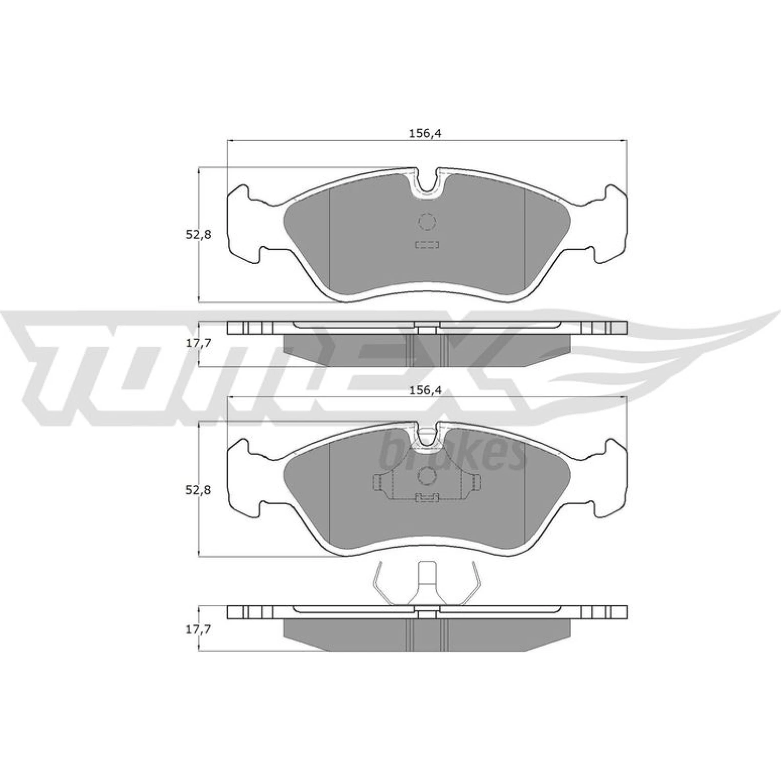 TOMEX brakes Bremsbelagsatz, Scheibenbremse TX 10-68