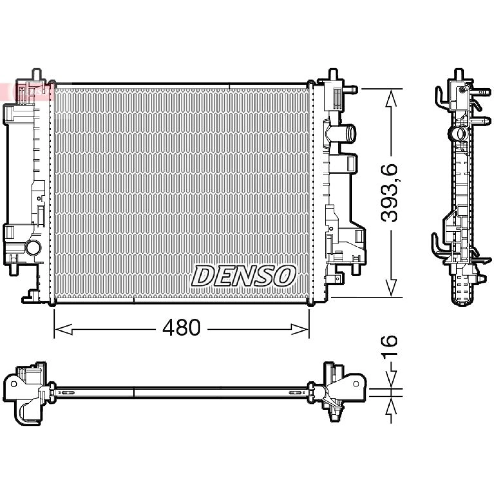 DENSO Kühler, Motorkühlung DRM23117