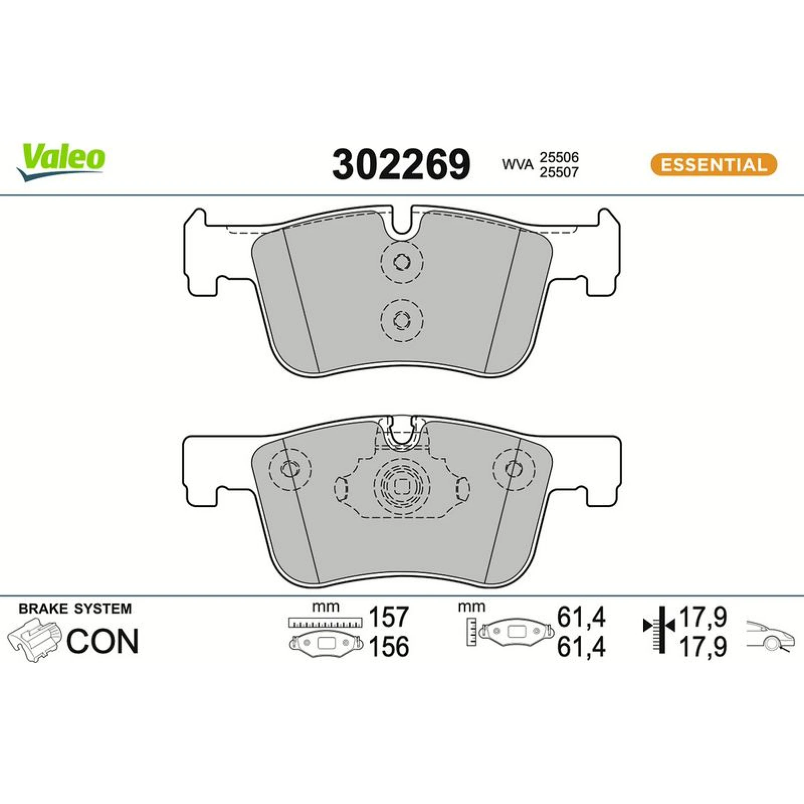 VALEO Bremsbeläge 302269
