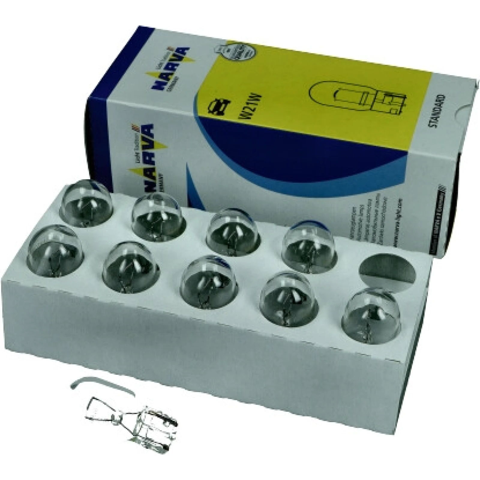 NARVA W21W Glassockellampe 12 V 21 W W3x16d - 176323000 - l