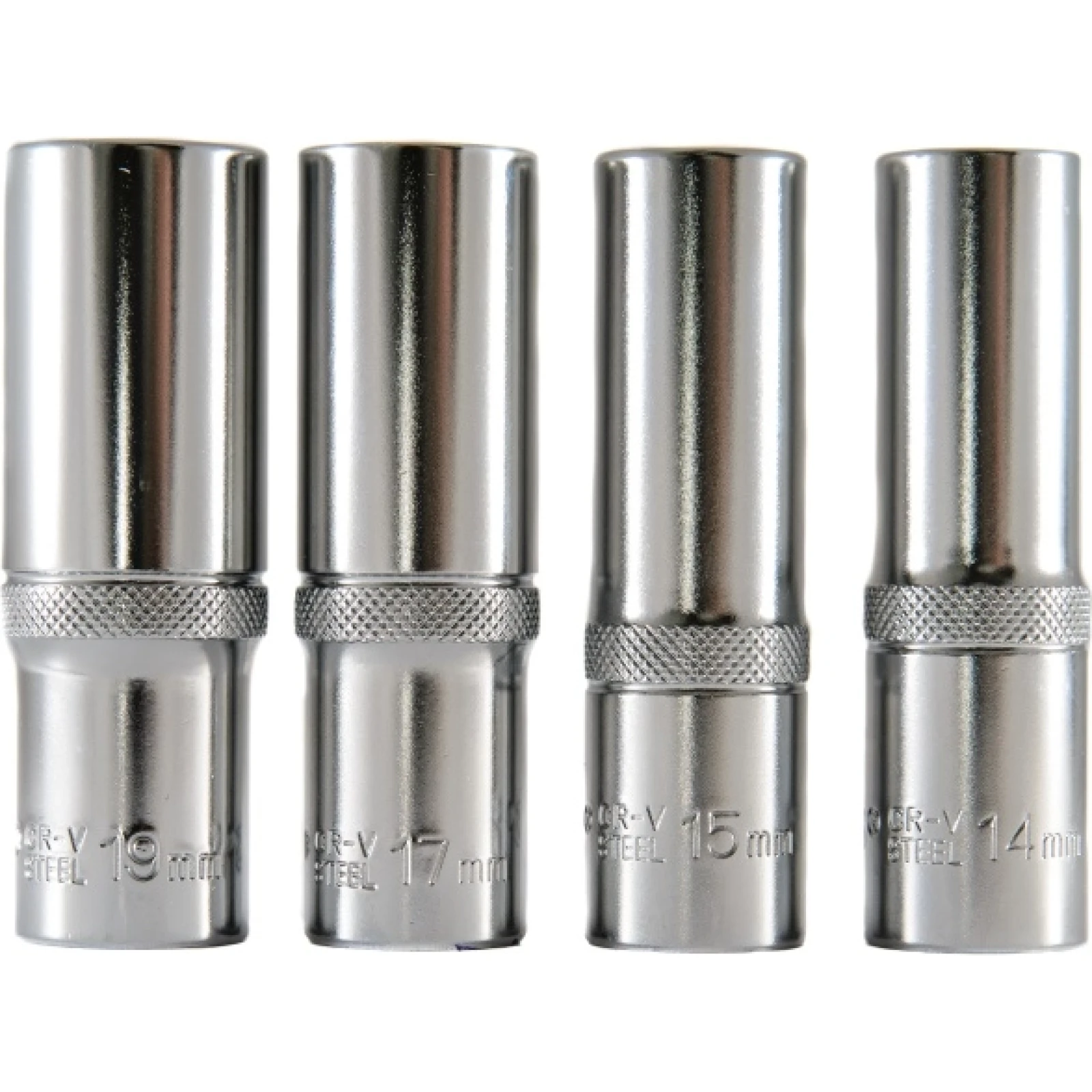 Satz Steckschlüsseleinsätze Tief 1/2 14-15-17-19 mm, 4-Teilig OK-01.2683