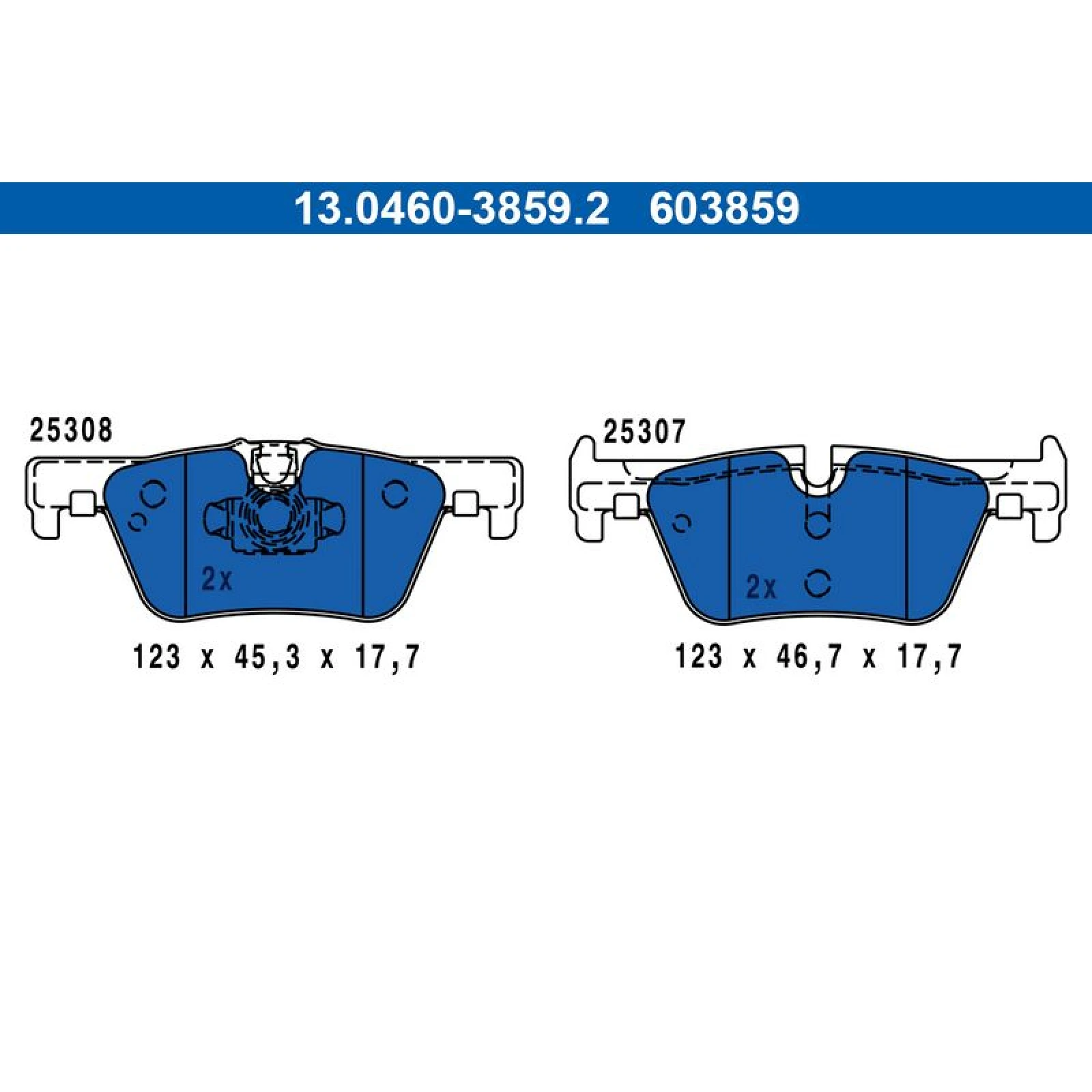 Bremsbelagsatz Bmw T. F30 316-328/F20 114-125/F32 420-428 13.0460-3859.2