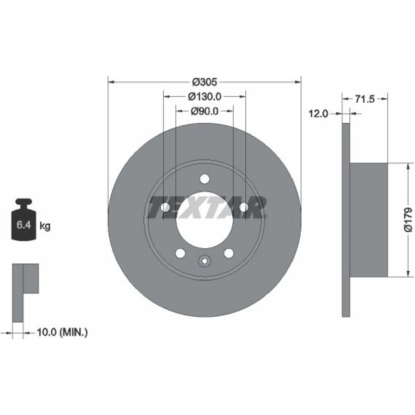 Bremsscheibe Renault T. Master 10- Fwd 92228700