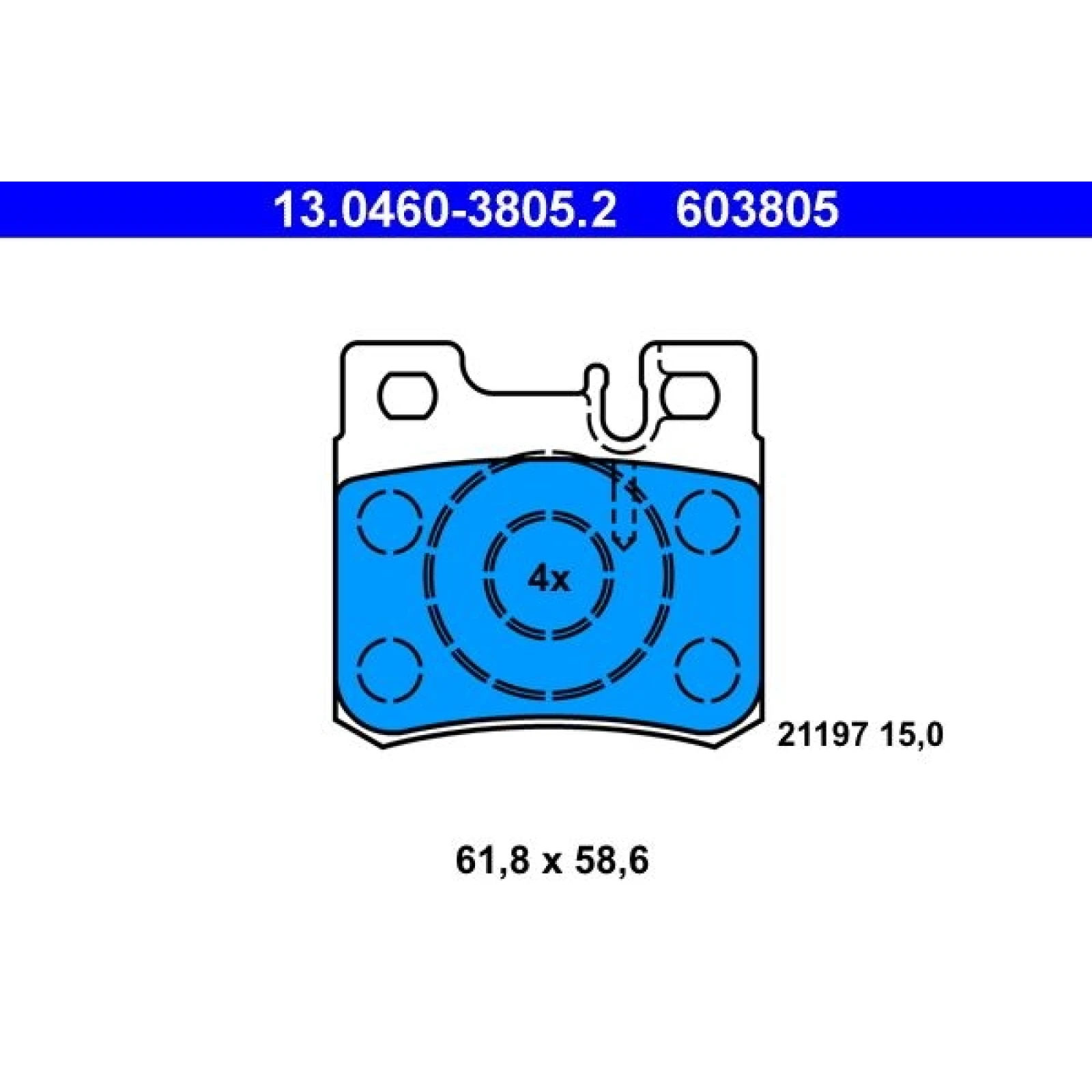 Bremsbelagsatz Db T. W124/W202/W210 93-01 13.0460-3805.2