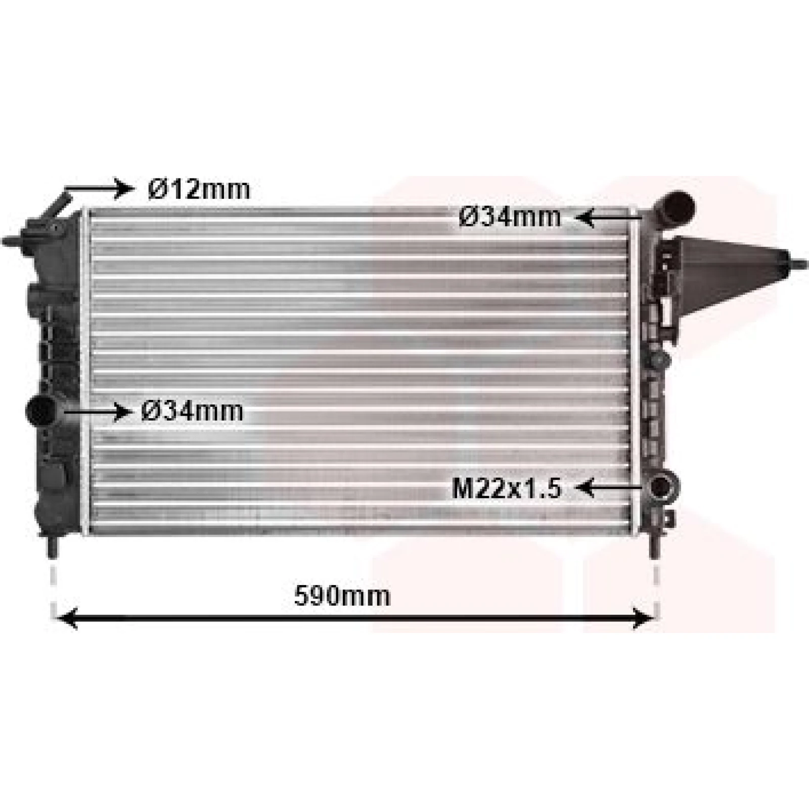 VAN WEZEL Kühler, Motorkühlung 37002161