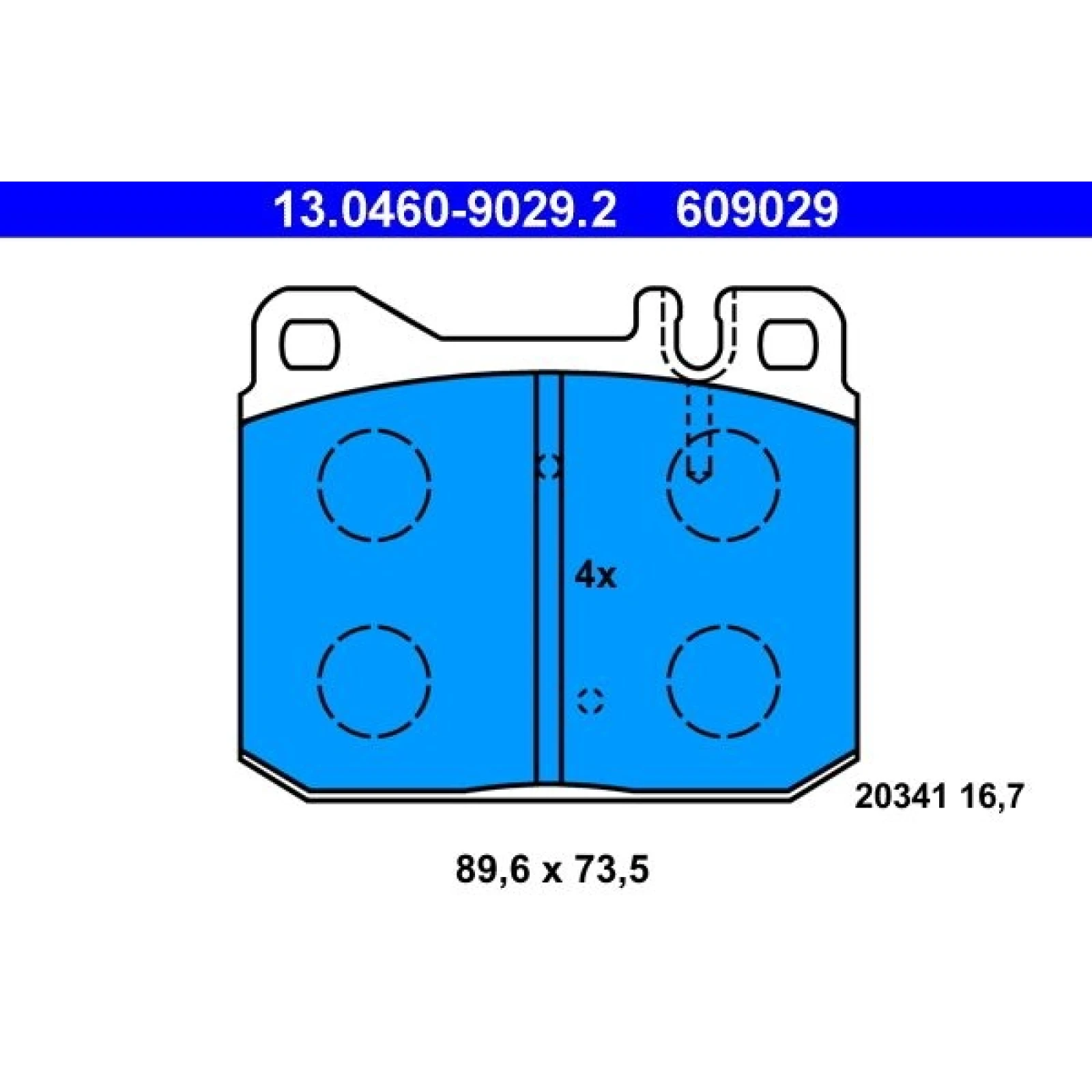 Bremsbelagsatz Db P. W123/W126 79-85 13.0460-9029.2