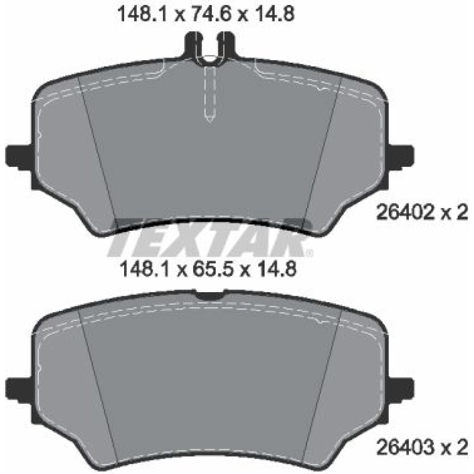 BREMSBELAGSATZ, SCHEIBENBREMSE 2640201